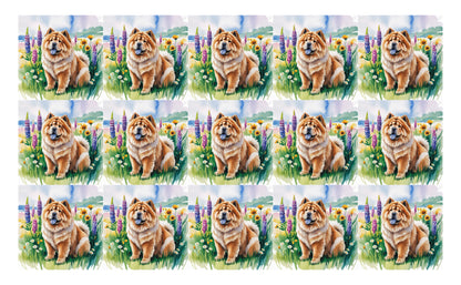 DecoCraft - Scenic Tiles Series - Watercolor Pets - Chow