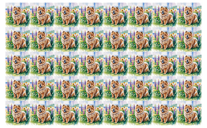 DecoCraft - Scenic Tiles Series - Watercolor Pets - Chow