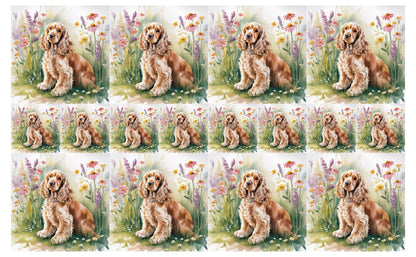 DecoCraft - Scenic Tiles Series - Watercolor Pets - Cocker Spaniel