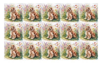 DecoCraft - Scenic Tiles Series - Watercolor Pets - Cocker Spaniel