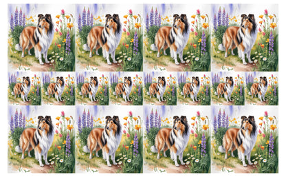 DecoCraft - Scenic Tiles Series - Watercolor Pets - Collie