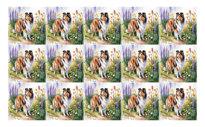 DecoCraft - Scenic Tiles Series - Watercolor Pets - Collie
