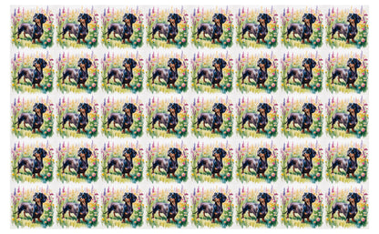 DecoCraft - Scenic Tiles Series - Watercolor Pets - Dachshund - Black