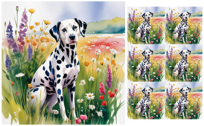 DecoCraft - Scenic Tiles Series - Watercolor Pets - Dalmatian