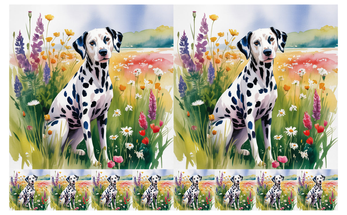 DecoCraft - Scenic Tiles Series - Watercolor Pets - Dalmatian