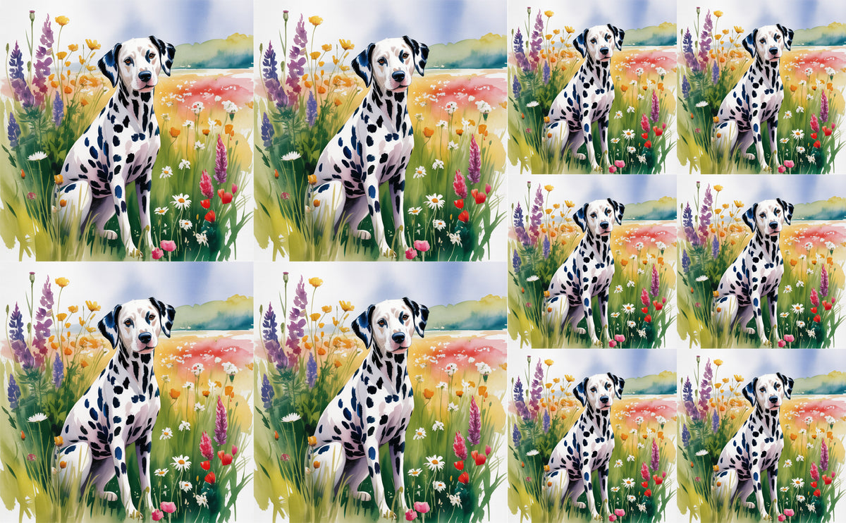 DecoCraft - Scenic Tiles Series - Watercolor Pets - Dalmatian