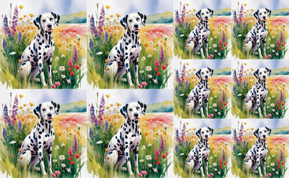DecoCraft - Scenic Tiles Series - Watercolor Pets - Dalmatian