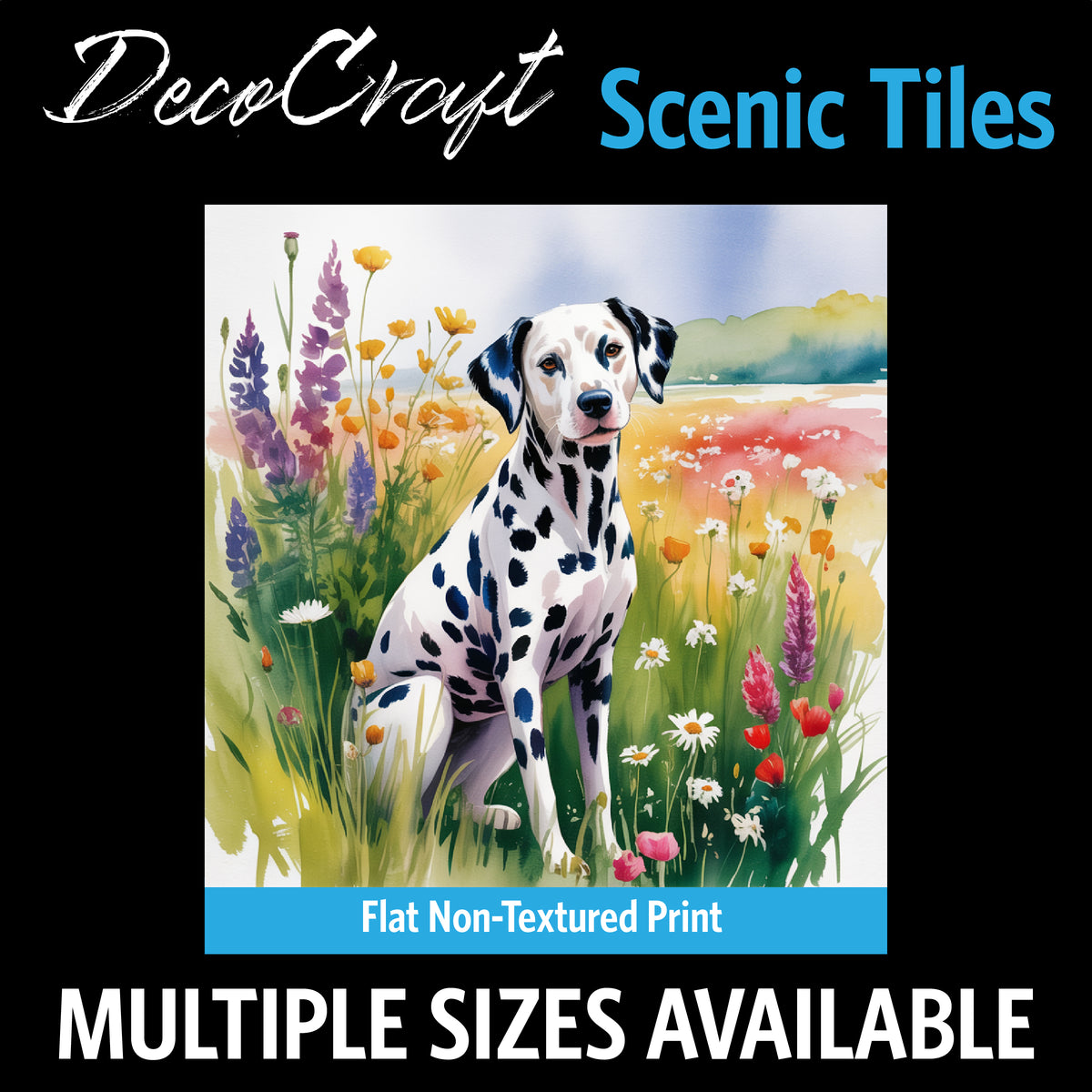 DecoCraft - Scenic Tiles Series - Watercolor Pets - Dalmatian