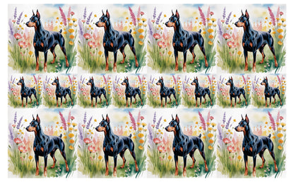 DecoCraft - Scenic Tiles Series - Watercolor Pets - Doberman