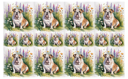 DecoCraft - Scenic Tiles Series - Watercolor Pets - English Bulldog
