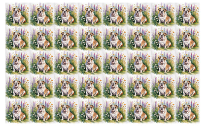 DecoCraft - Scenic Tiles Series - Watercolor Pets - English Bulldog