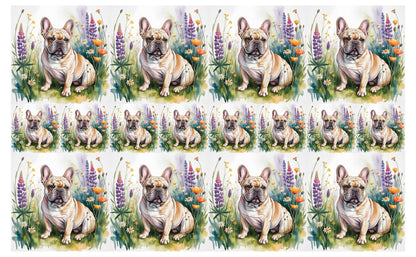 DecoCraft - Scenic Tiles Series - Watercolor Pets - French Bulldog