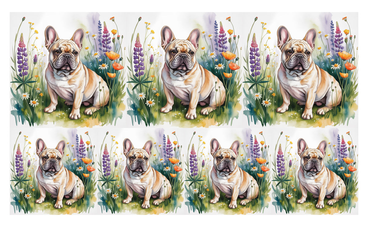 DecoCraft - Scenic Tiles Series - Watercolor Pets - French Bulldog