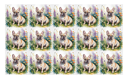 DecoCraft - Scenic Tiles Series - Watercolor Pets - French Bulldog