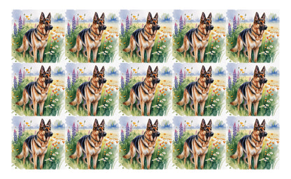 DecoCraft - Scenic Tiles Series - Watercolor Pets - German Shepherd