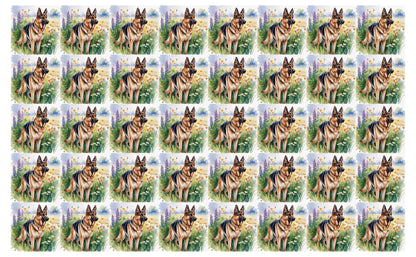 DecoCraft - Scenic Tiles Series - Watercolor Pets - German Shepherd