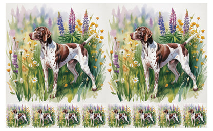 DecoCraft - Scenic Tiles Series - Watercolor Pets - German Shorthaired Pointer