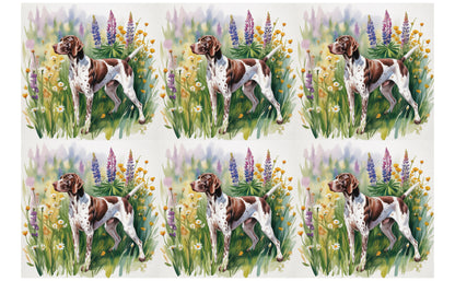 DecoCraft - Scenic Tiles Series - Watercolor Pets - German Shorthaired Pointer
