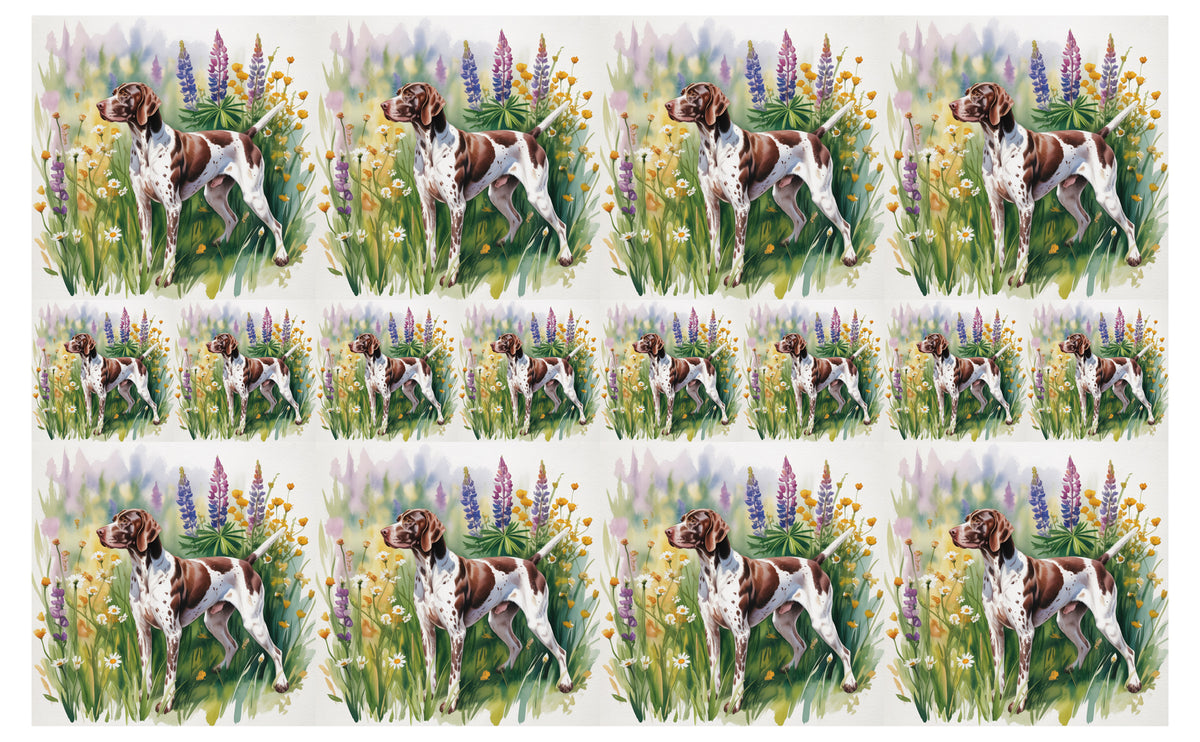 DecoCraft - Scenic Tiles Series - Watercolor Pets - German Shorthaired Pointer