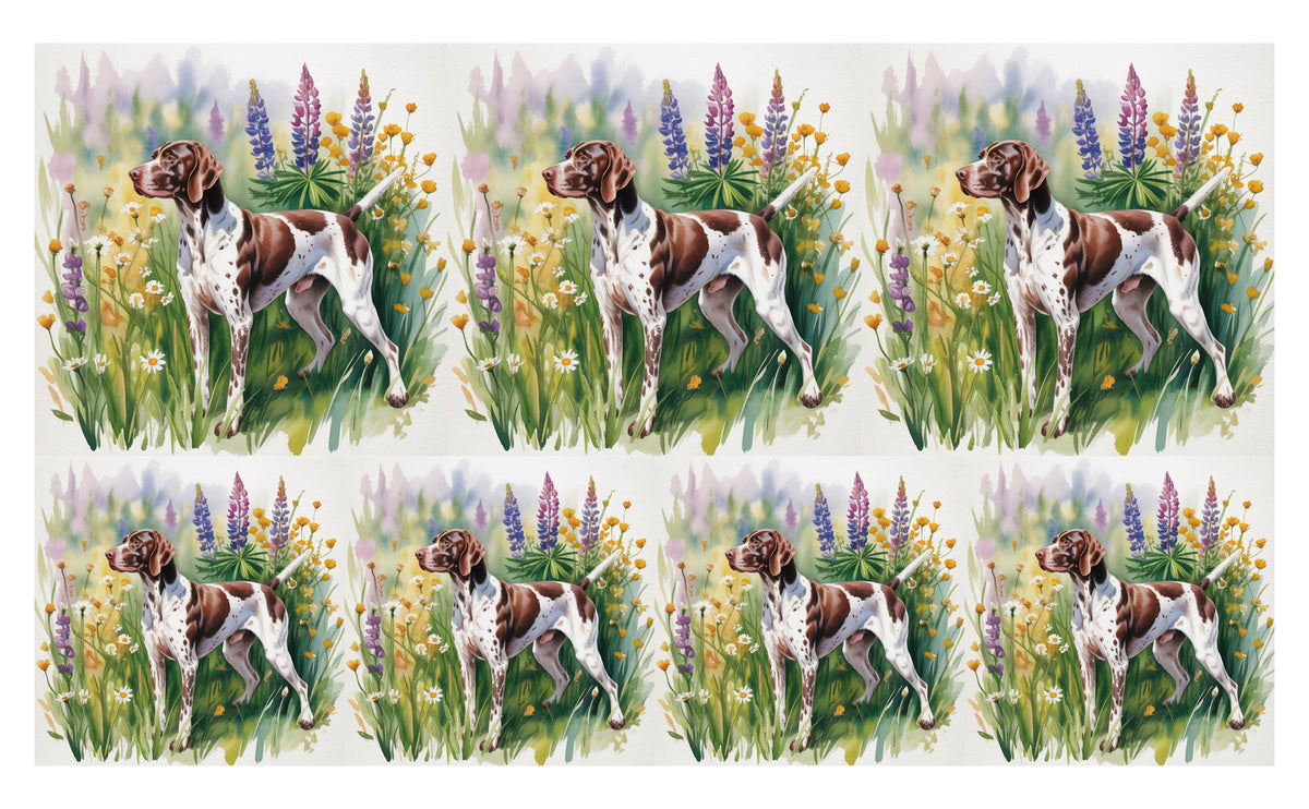 DecoCraft - Scenic Tiles Series - Watercolor Pets - German Shorthaired Pointer