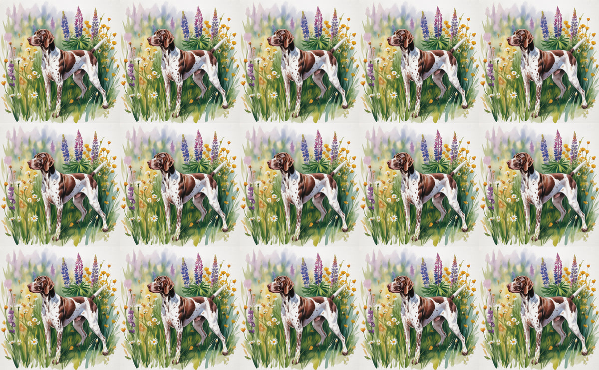 DecoCraft - Scenic Tiles Series - Watercolor Pets - German Shorthaired Pointer