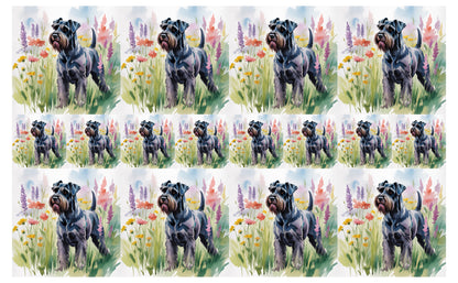 DecoCraft - Scenic Tiles Series - Watercolor Pets - Giant Schnauzer