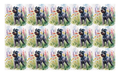 DecoCraft - Scenic Tiles Series - Watercolor Pets - Giant Schnauzer
