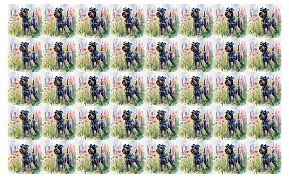 DecoCraft - Scenic Tiles Series - Watercolor Pets - Giant Schnauzer