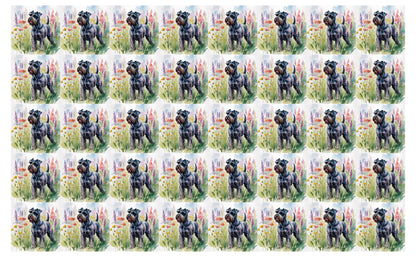 DecoCraft - Scenic Tiles Series - Watercolor Pets - Giant Schnauzer