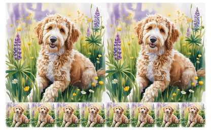 DecoCraft - Scenic Tiles Series - Watercolor Pets - Golden Doodle