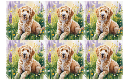 DecoCraft - Scenic Tiles Series - Watercolor Pets - Golden Doodle