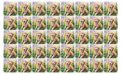 DecoCraft - Scenic Tiles Series - Watercolor Pets - Golden Doodle