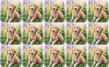 DecoCraft - Scenic Tiles Series - Watercolor Pets - Golden Doodle