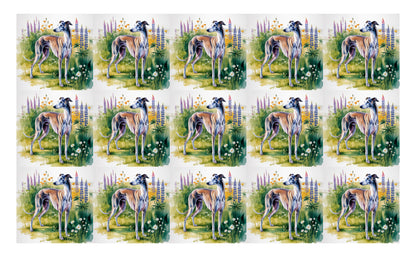DecoCraft - Scenic Tiles Series - Watercolor Pets - Grayhound