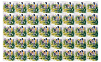 DecoCraft - Scenic Tiles Series - Watercolor Pets - Grayhound