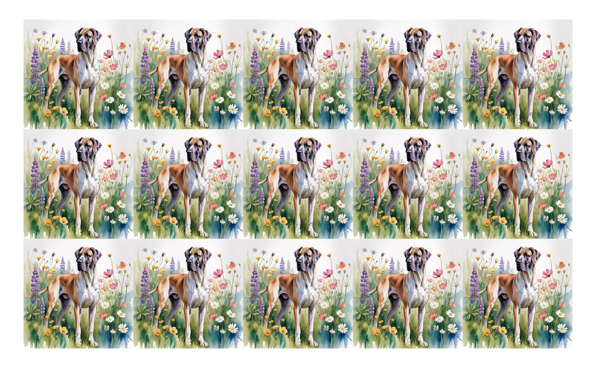 DecoCraft - Scenic Tiles Series - Watercolor Pets - Great Dane