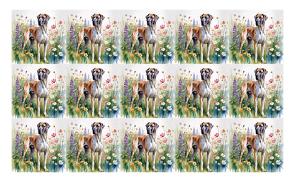 DecoCraft - Scenic Tiles Series - Watercolor Pets - Great Dane