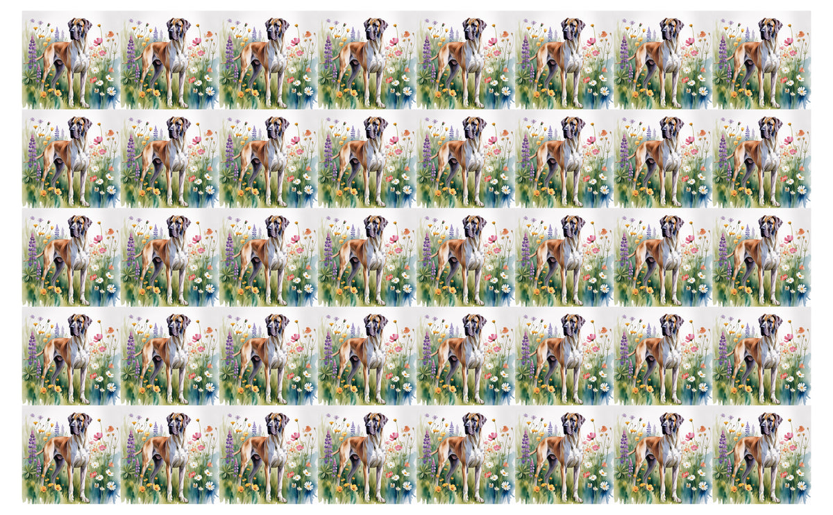 DecoCraft - Scenic Tiles Series - Watercolor Pets - Great Dane