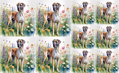 DecoCraft - Scenic Tiles Series - Watercolor Pets - Great Dane