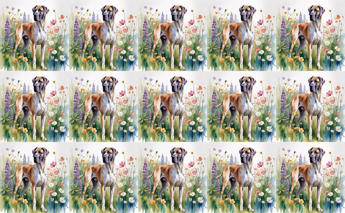 DecoCraft - Scenic Tiles Series - Watercolor Pets - Great Dane