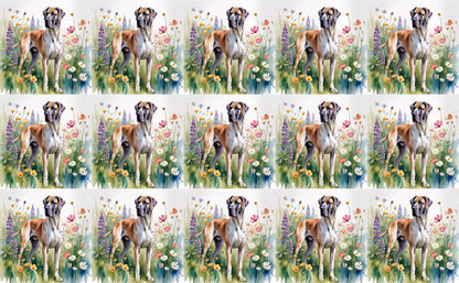 DecoCraft - Scenic Tiles Series - Watercolor Pets - Great Dane