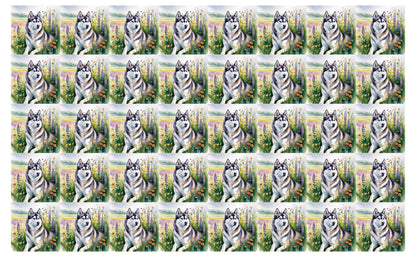 DecoCraft - Scenic Tiles Series - Watercolor Pets - Husky