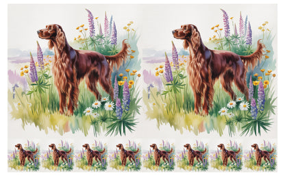 DecoCraft - Scenic Tiles Series - Watercolor Pets - Irish Setter