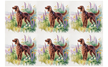 DecoCraft - Scenic Tiles Series - Watercolor Pets - Irish Setter