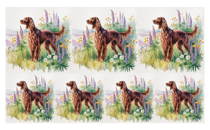 DecoCraft - Scenic Tiles Series - Watercolor Pets - Irish Setter