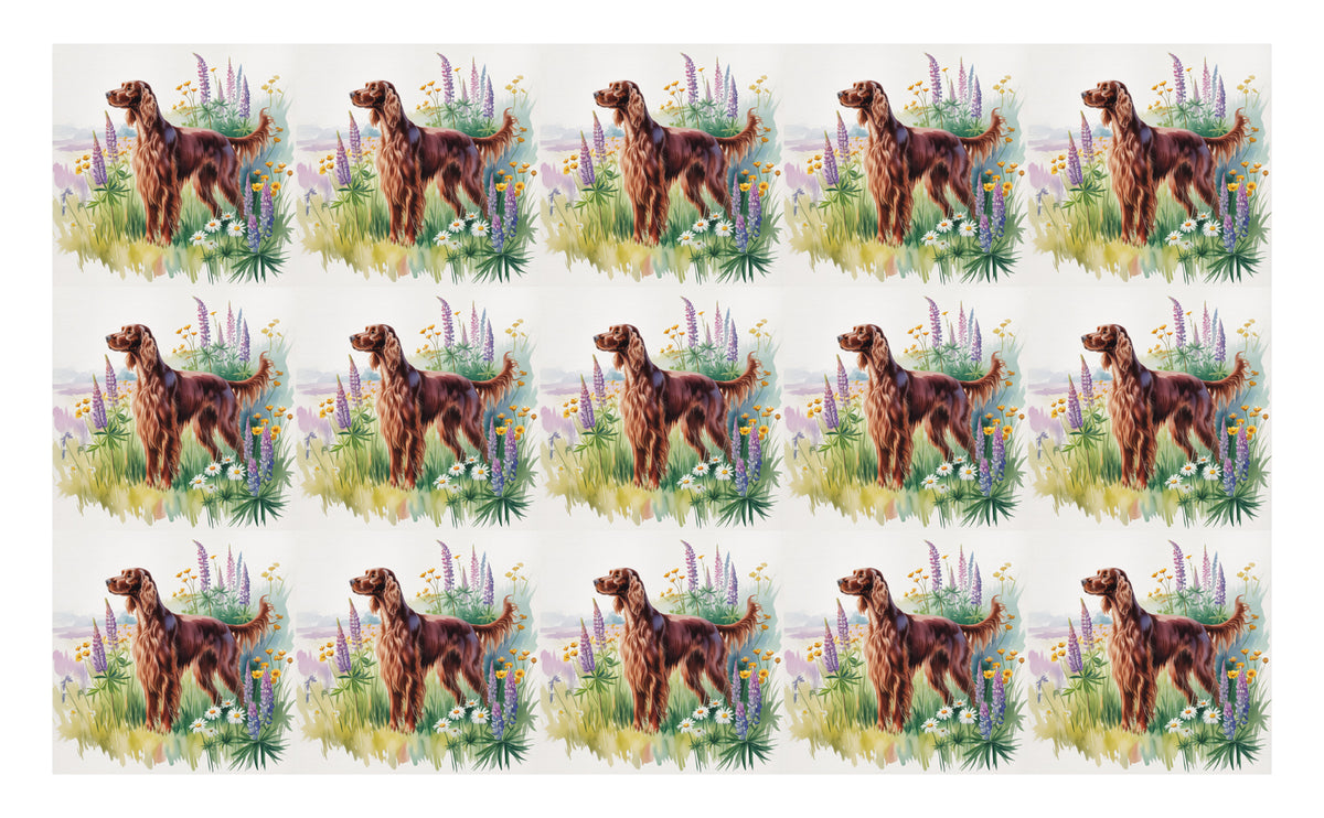 DecoCraft - Scenic Tiles Series - Watercolor Pets - Irish Setter