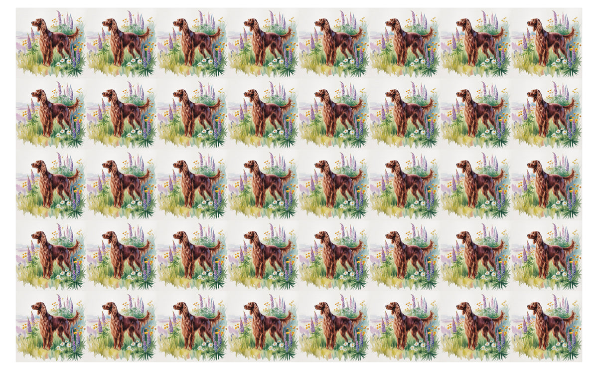 DecoCraft - Scenic Tiles Series - Watercolor Pets - Irish Setter
