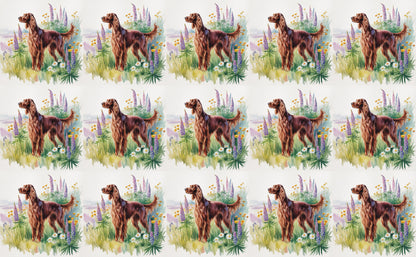 DecoCraft - Scenic Tiles Series - Watercolor Pets - Irish Setter