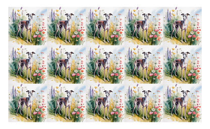 DecoCraft - Scenic Tiles Series - Watercolor Pets - Italian Grayhound