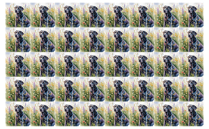 DecoCraft - Scenic Tiles Series - Watercolor Pets - Labrador - Black